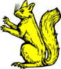 Gold Squirrel Symbol Clip Art